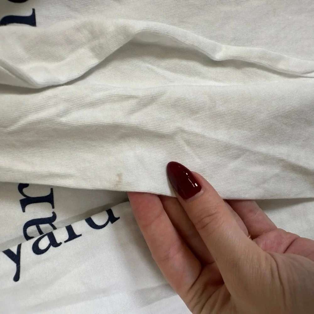 Vineyard Vines Girls White Ballet Slipper Long Sleeve Pocket Tee Shirt S